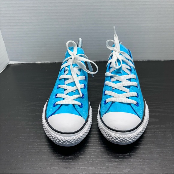 Bright blue double tab Converse youth Sz 5.5 - Picture 2 of 11